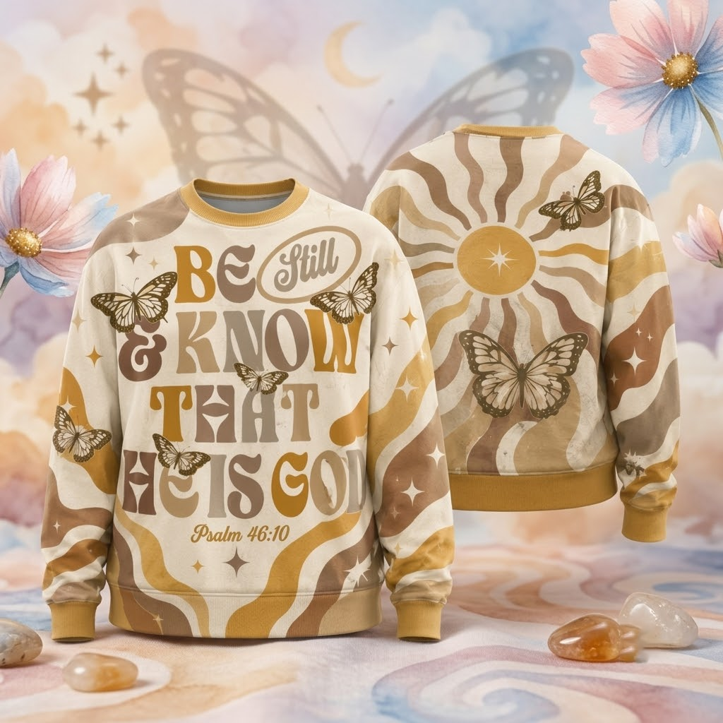 🦋 Be Still: The Sweatshirt That Speaks When Words Fail