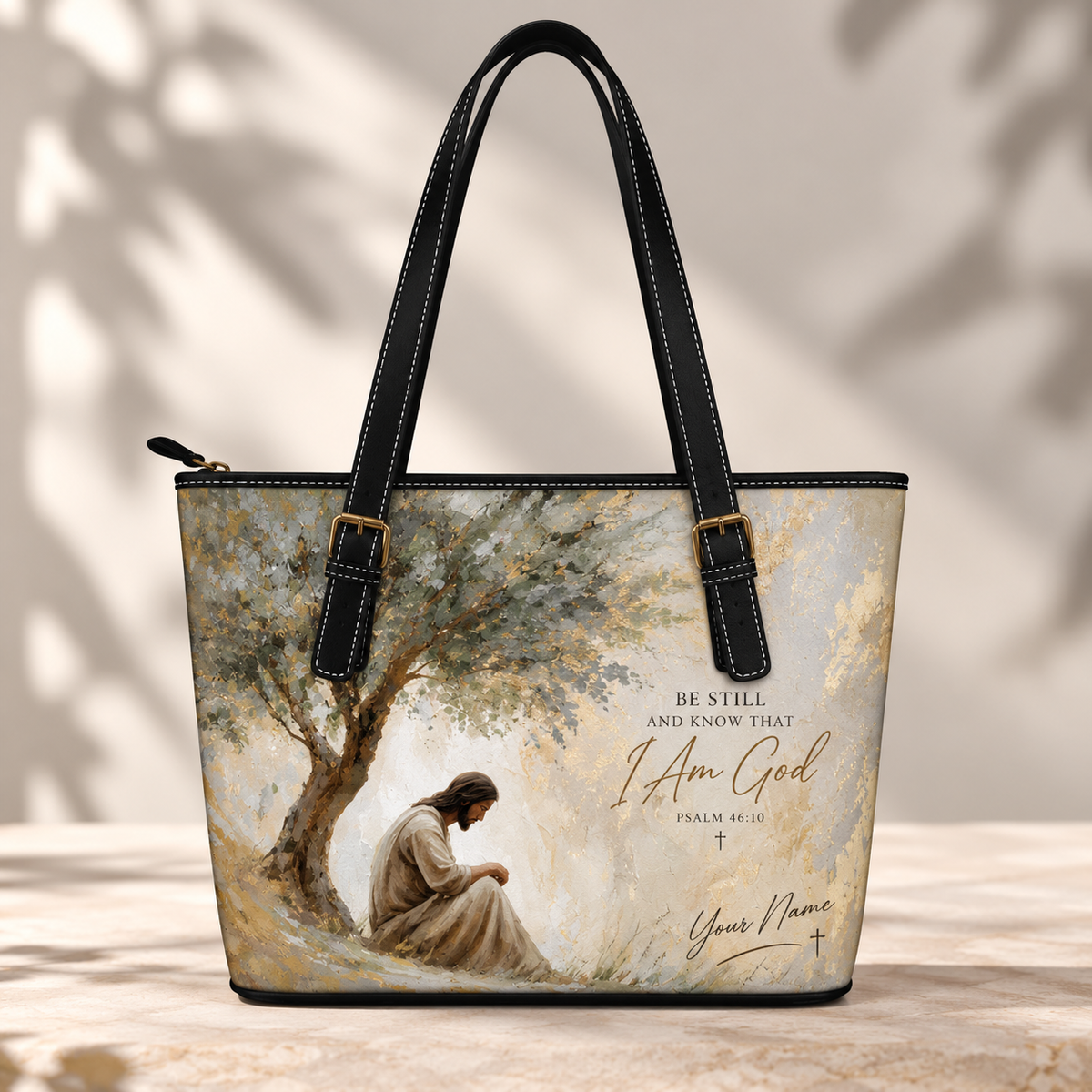Personalized Be Still Jesus Saddle Bag