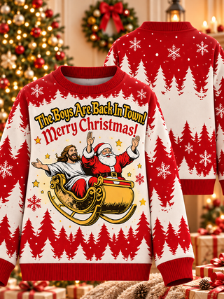 The Boys Are Back In Town Ugly Sweater