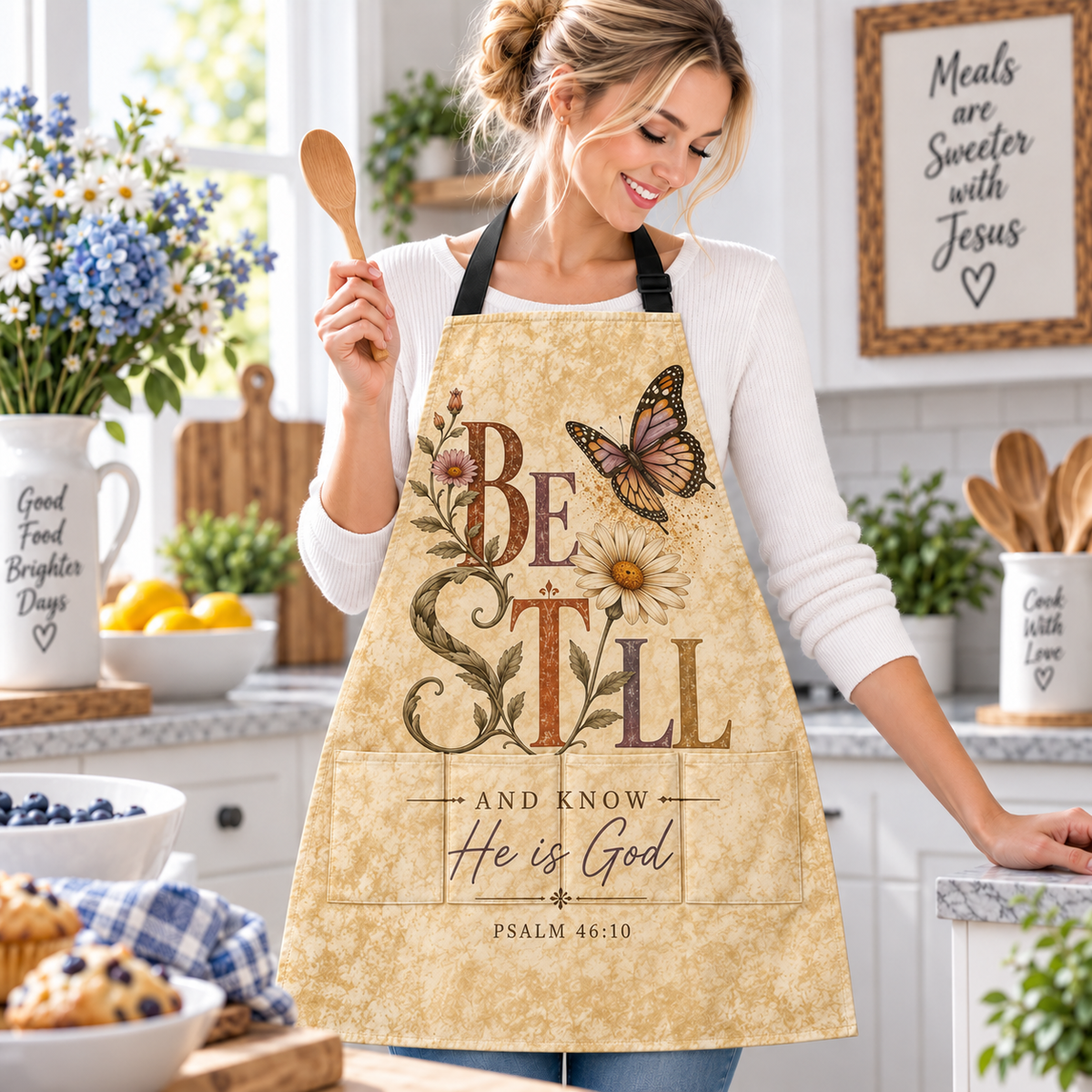 Be Still and Know Butterfly Apron