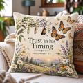 Trust In His Timing Pillow