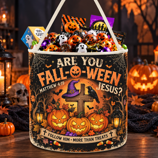 Jesus Saves Skeleton Halloween Candy Basket