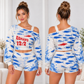 Romans 12:2 One-Shoulder Top And Shorts Set