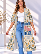 Rooted in His Grace Daisy Women's Short-Sleeved Cape