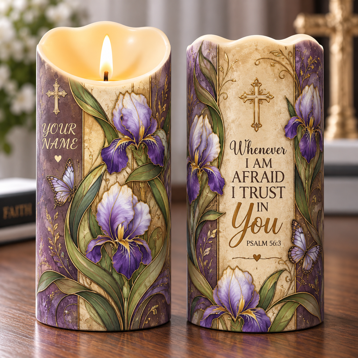 Personalized I Trust in You Flameless LED Candle