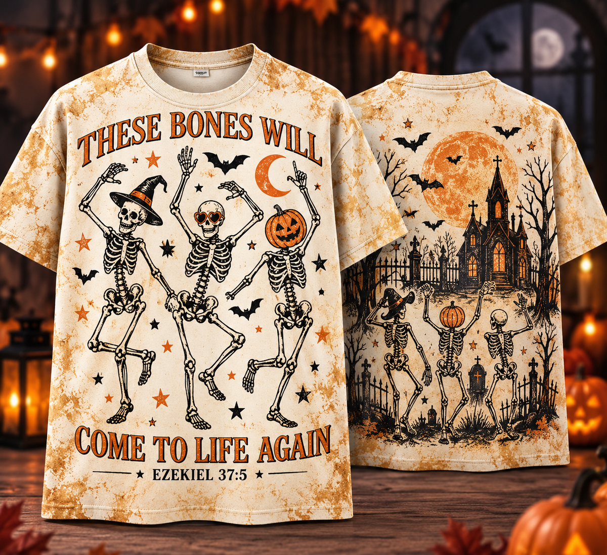 These Bones Will Come to Life Again Skeletons T-Shirt