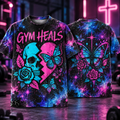 Gym Heals Skull Butterfly T-Shirt