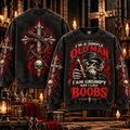 I'm a Simple Old Man – Funny Grumpy Skull Sweatshirt