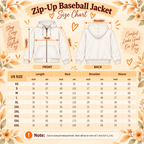 Black Halftone Lamb Zip-up Baseball Jacket