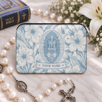 Marian Medal Floral Personalized PU Leather Pouch