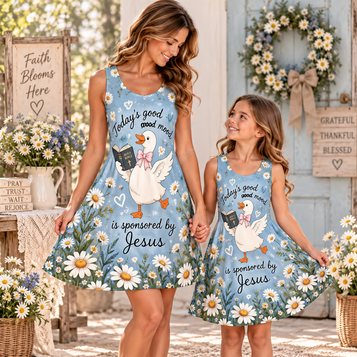 Today's Good Mood Jesus Goose Sleeveless Dress