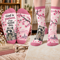 God Is Patient I've Tested This Raccoon Mid-Tube Socks