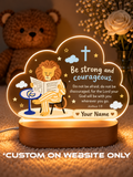 Joshua 1:9 Bedtime Lion Personalize LED Night Light