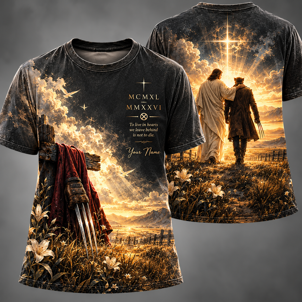Personalized Golden Sunset Claw T-Shirt