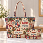 Personalized Festive Baseball Quilted Shoulder Bag & Storage Bag