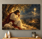 Starry Hillside Lamb Canvas