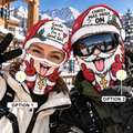 Christmas Mode On Santa Funny Face Ski Mask