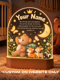 Joshua 1:9 Woodland Friends Personalize LED Night Light