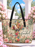 It Is Finished Floral Cross Dove Saddle Bag