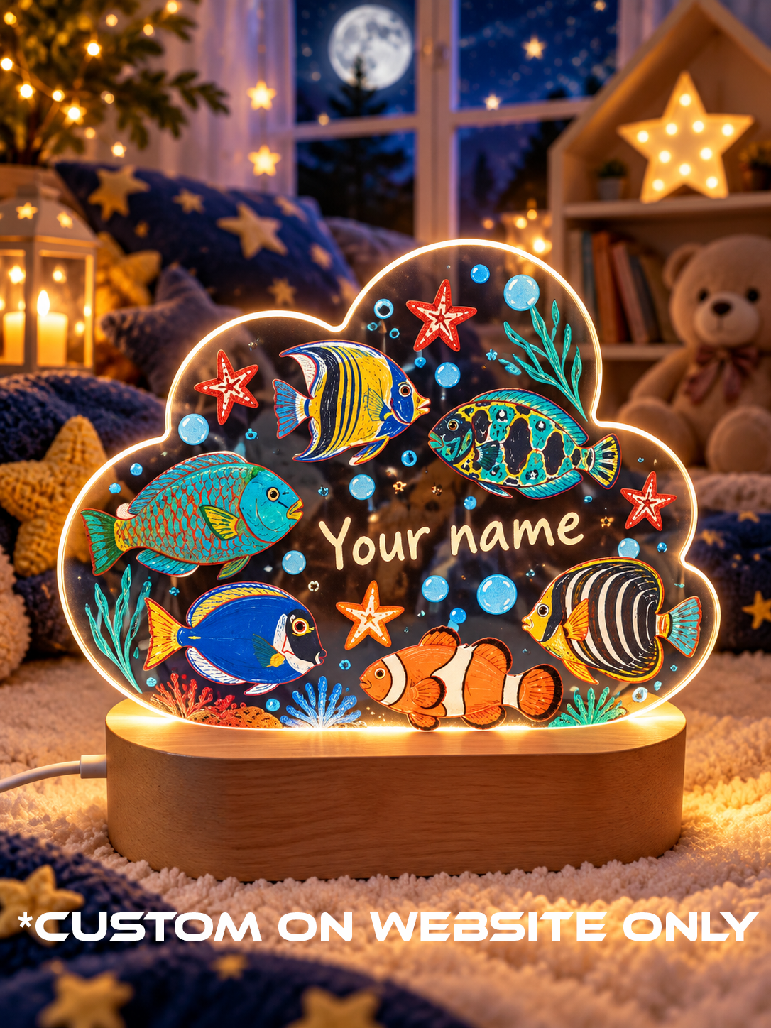Tropical Fish Personalize LED Night Light
