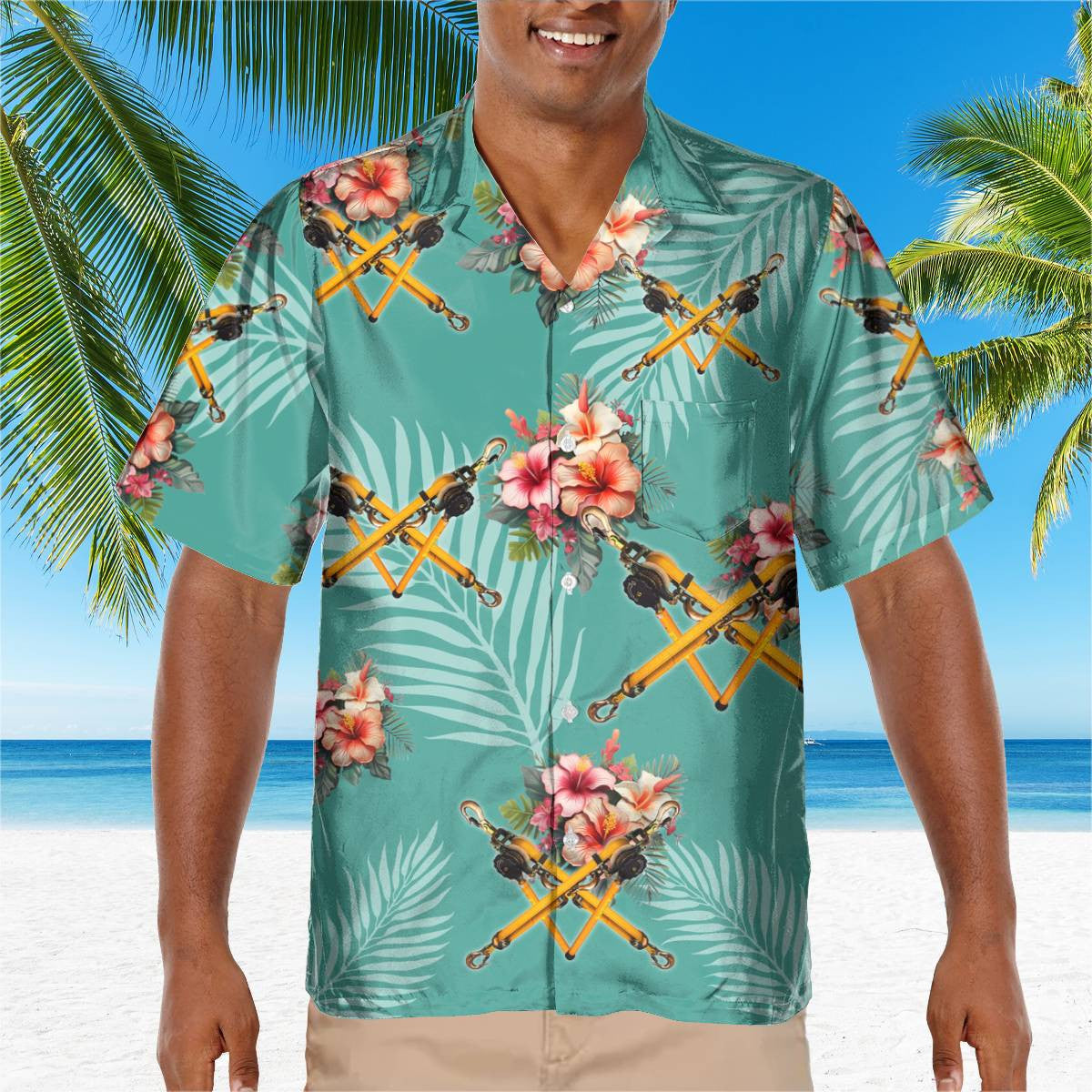 Awesome Lineman- AOP Pocket Hawaiian Shirt - grunx260804-0324