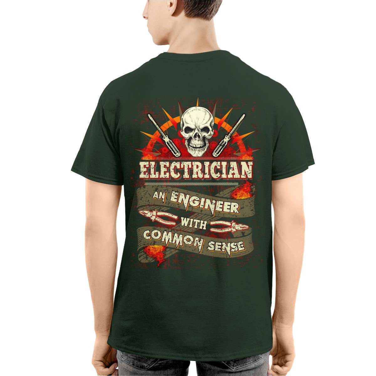Awesome Electrician an Engineer with common sense-T-shirt - grunx260804-0038