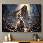 Rainy Forest Lamb Canvas
