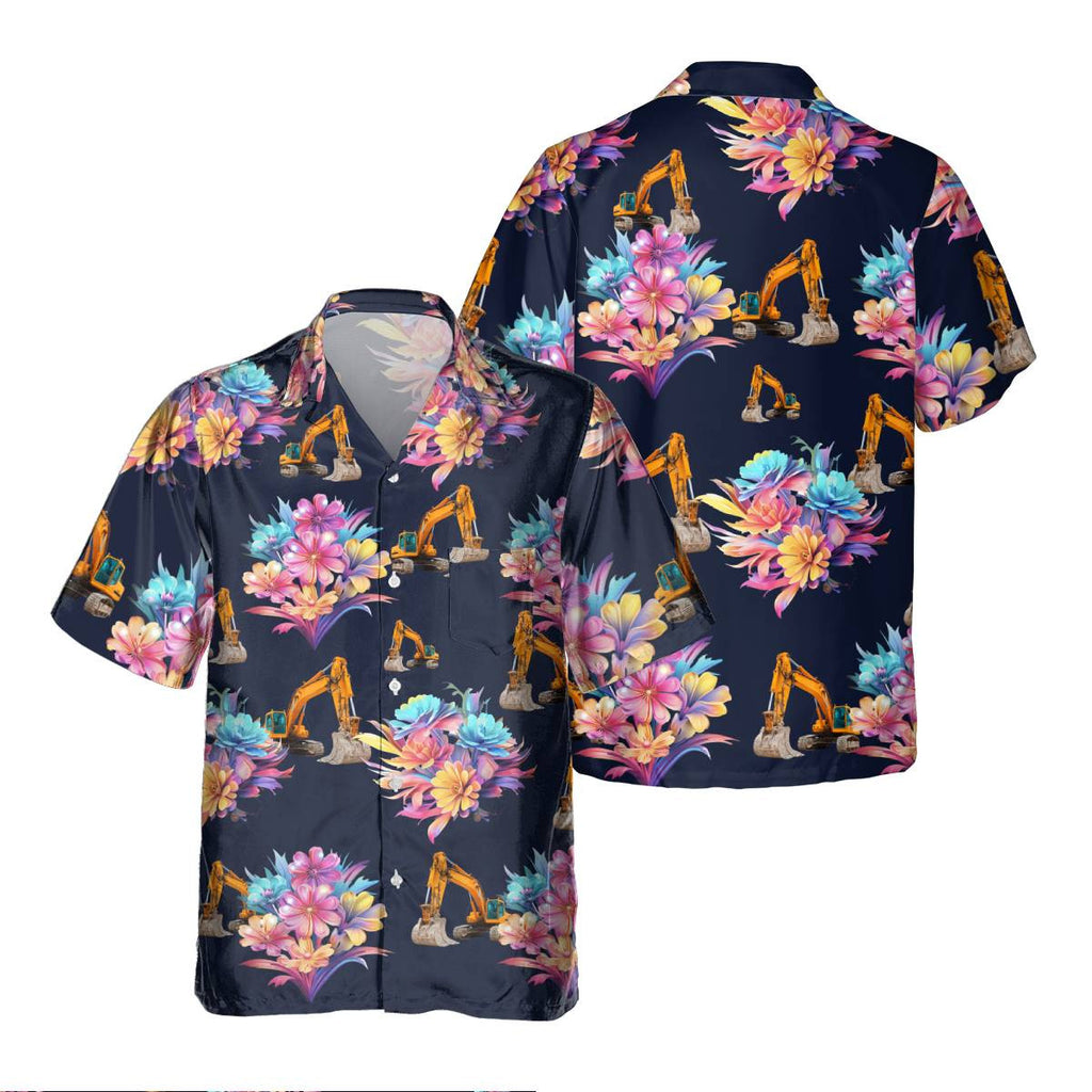 Awesome Heavy Equipment Operator- AOP Pocket Hawaiian Shirt - grunx260804-0172