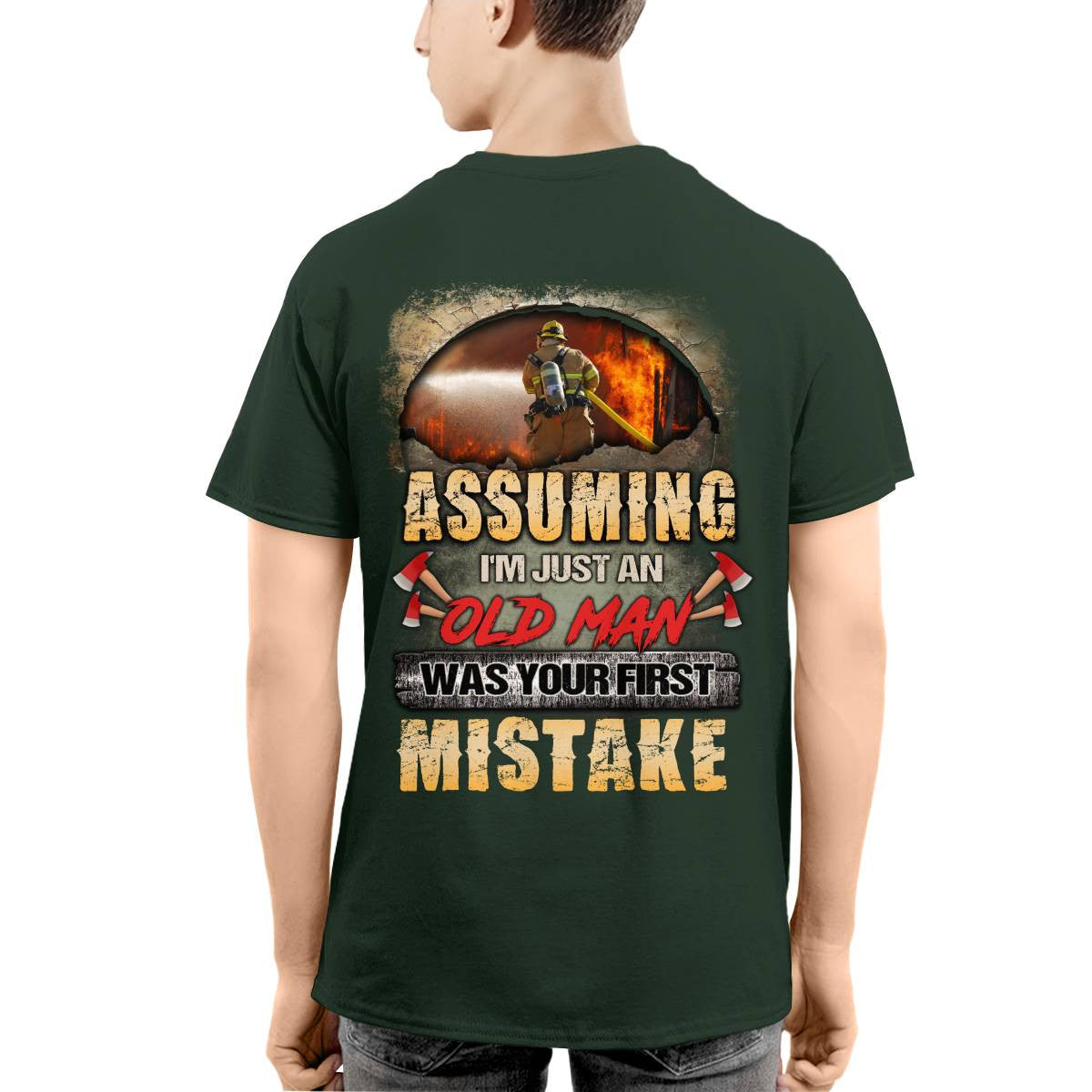 Awesome Firefighter-T-shirt - grunx260804-0155