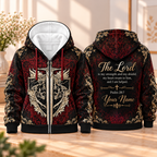 Personalized Ornate Sword and Shield Zip Hoodie