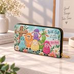 Personalized Colorful Sheep PU Leather Long Wallet