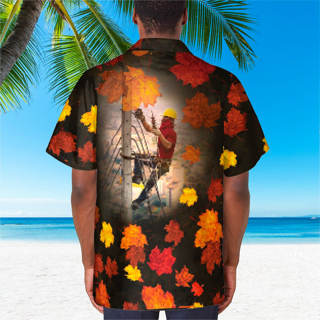 Awesome Lineman- AOP Pocket Hawaiian Shirt - grunx260804-0329