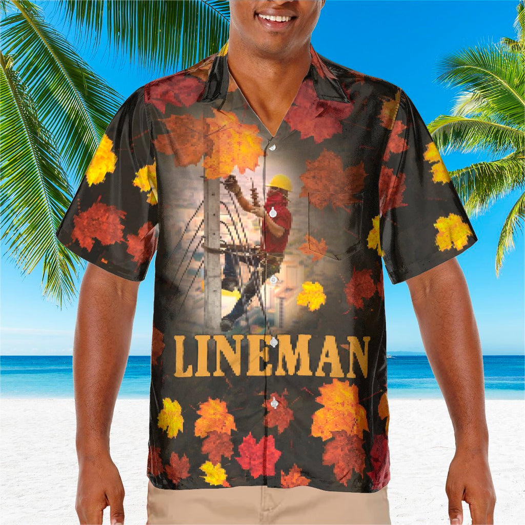 Awesome Lineman- AOP Pocket Hawaiian Shirt - grunx260804-0329