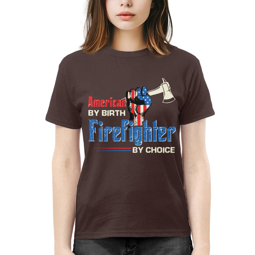 American By Birth Firefighter By Choice-T-shirt - grunx260804-0128