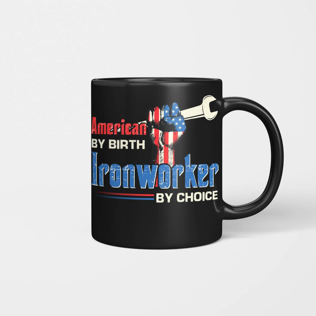 American By Birth Ironworker By Choice-T-shirt - grunx260804-0131