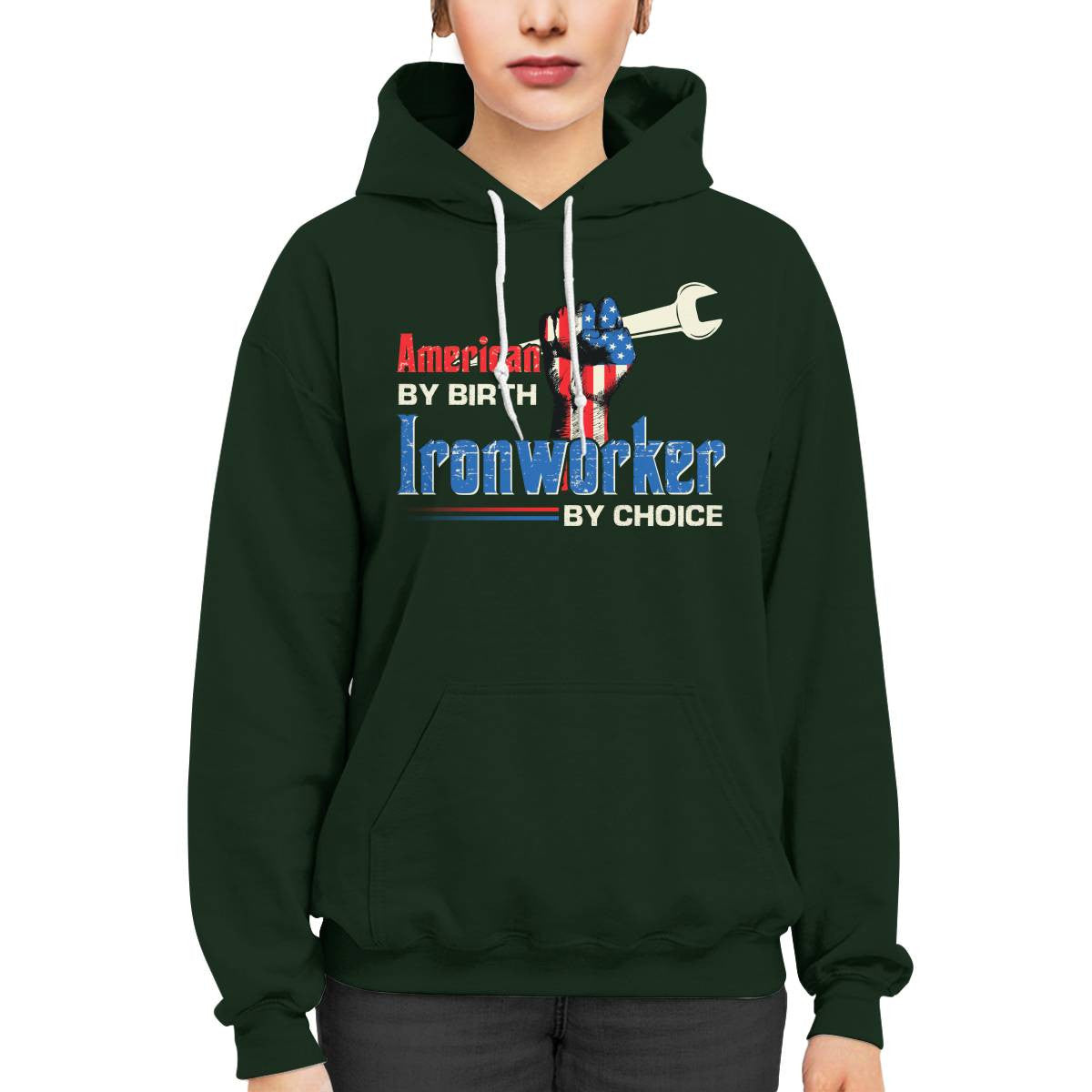American By Birth Ironworker By Choice-T-shirt - grunx260804-0131