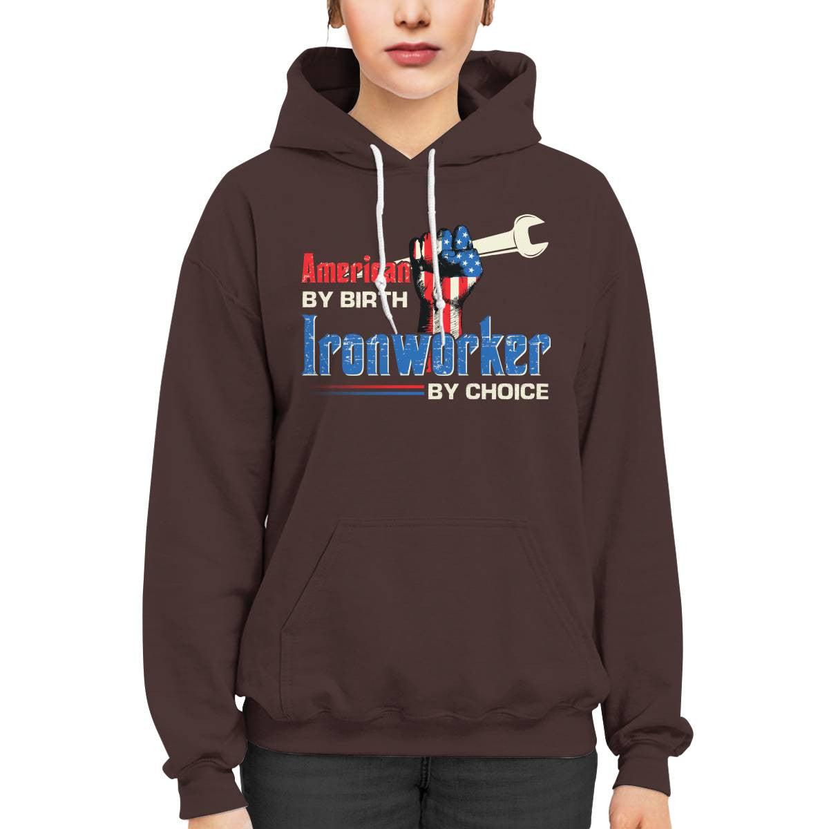 American By Birth Ironworker By Choice-T-shirt - grunx260804-0131