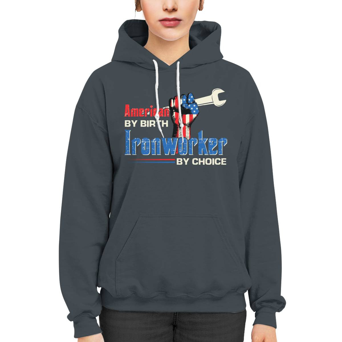 American By Birth Ironworker By Choice-T-shirt - grunx260804-0131