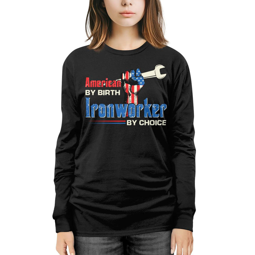 American By Birth Ironworker By Choice-T-shirt - grunx260804-0131