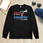 American By Birth Ironworker By Choice-T-shirt - grunx260804-0131