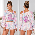 Jesus Thinks I'm A Delight One-Shoulder Top And Shorts Set