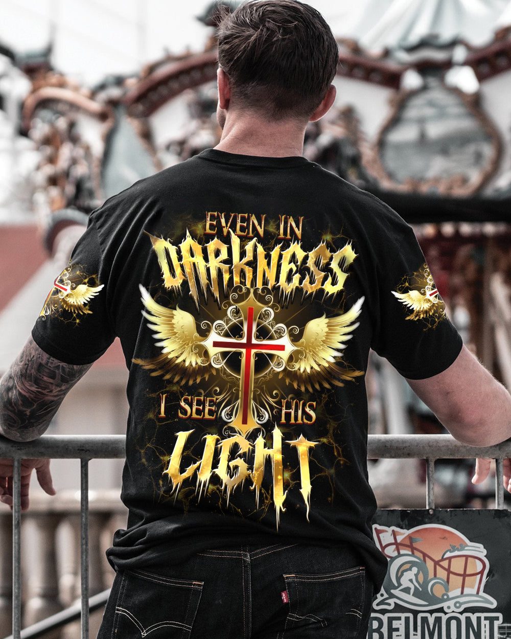 Even In Darkness I See His Light Men's All Over Print Shirt - Trunx816420