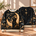 Personalized Golden Moon Cat Sweatshirt