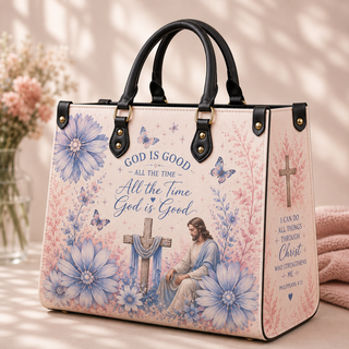 God Is Good All the Time PU Leather Handbag