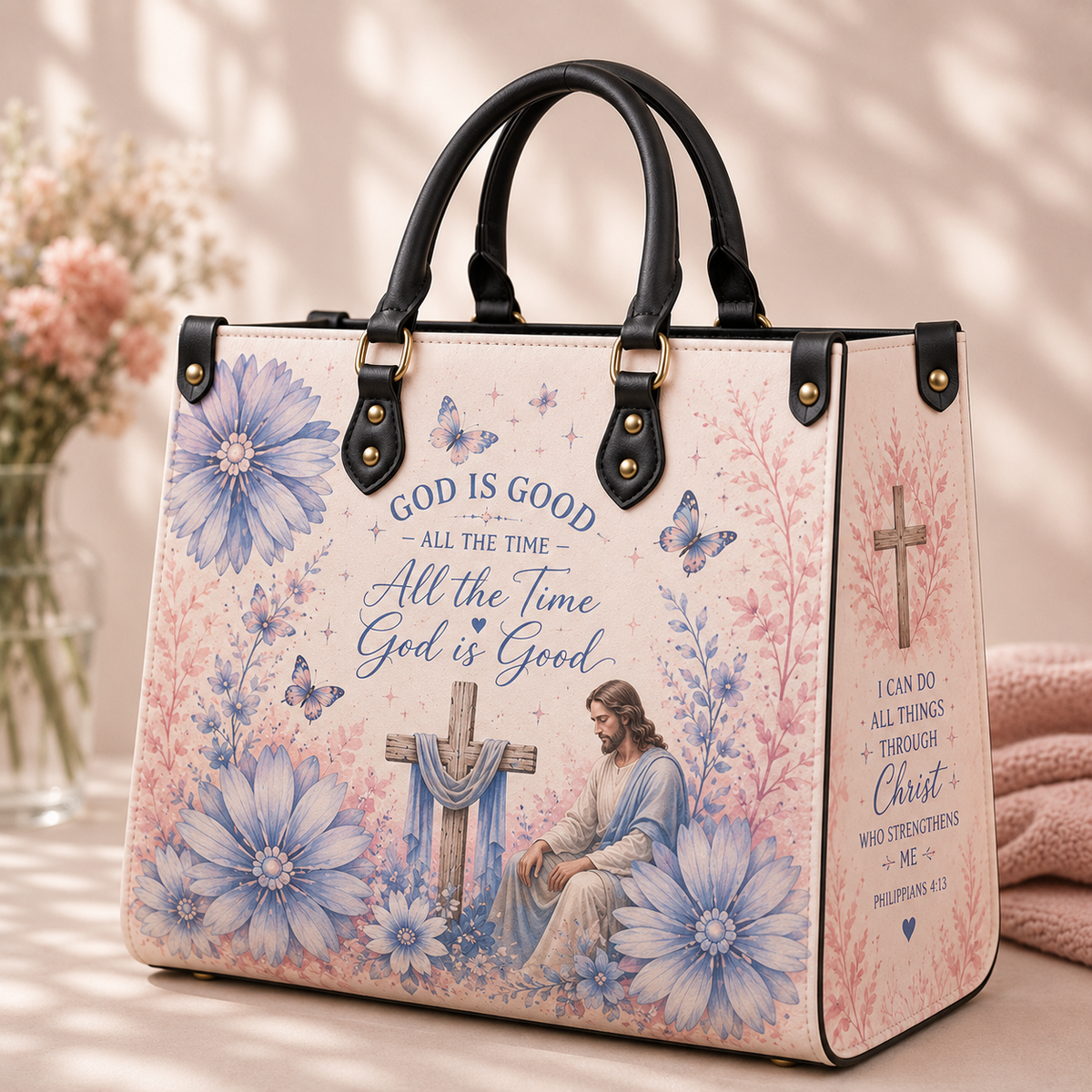God Is Good All the Time PU Leather Handbag