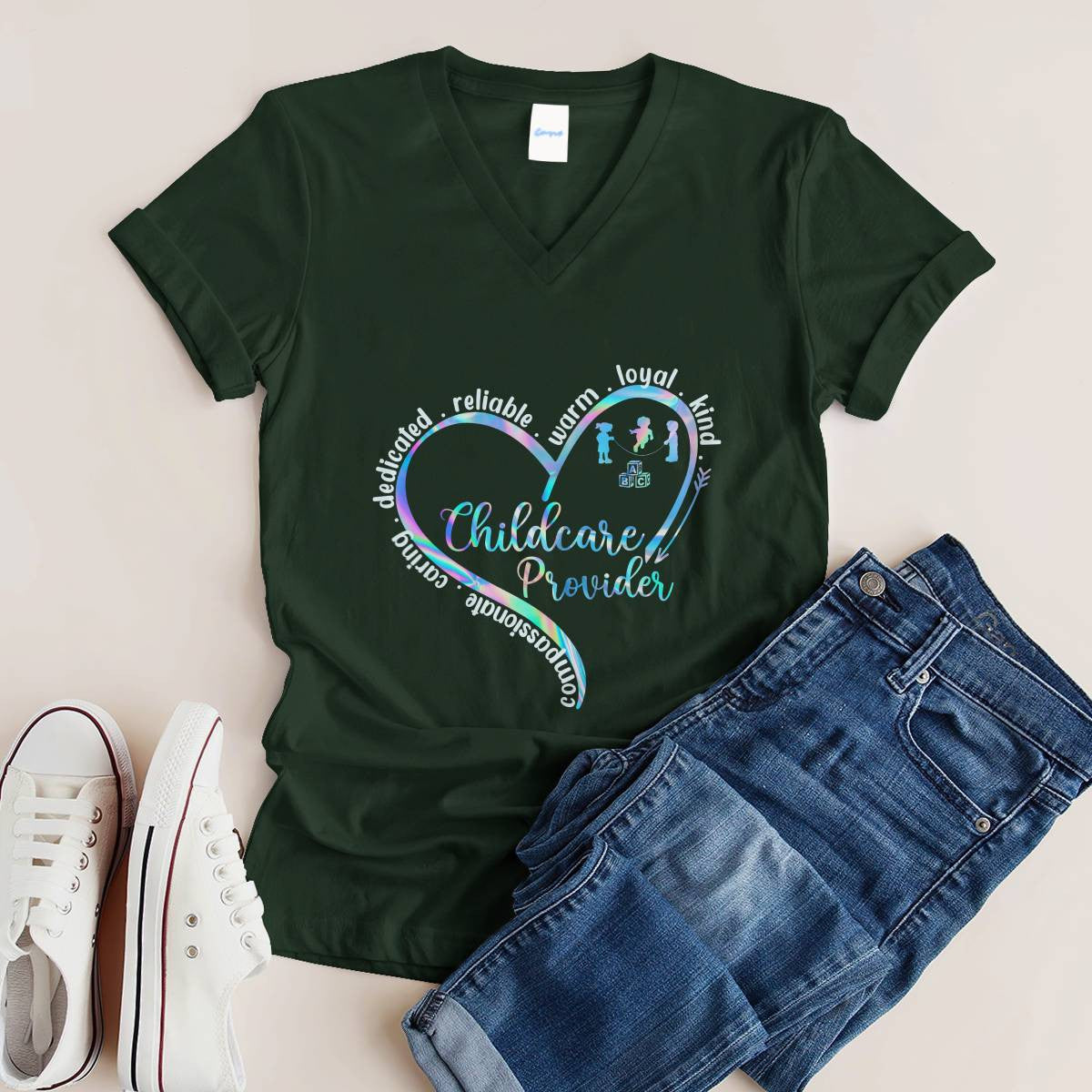 Awesome Childcare Provider-T-Shirt-#F130924WARM2FCHPRZ4