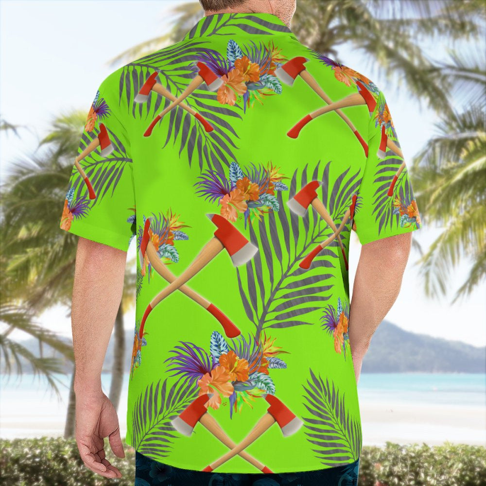 Awesome Firefighter- AOP Hawaiian Shirt - grunx260804-0119