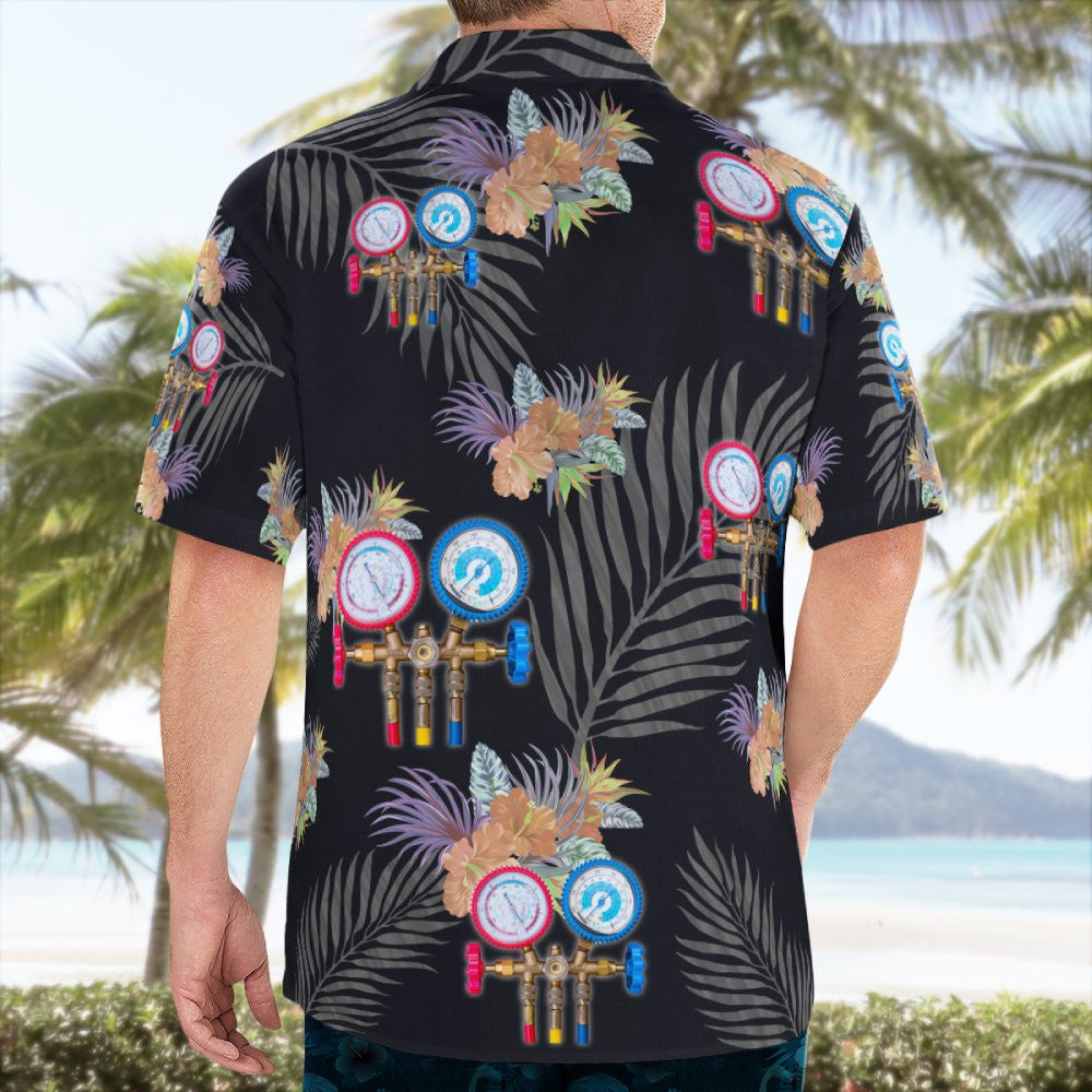 Awesome HVAC Tech - AOP Hawaiian Shirt - grunx260804-0199