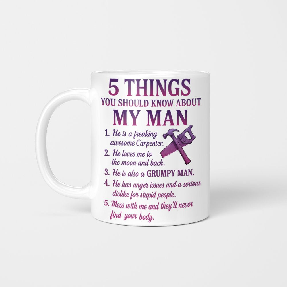 5 Things You Should Know - Carpenter Wife Funny T-Shirt, Hoodie & More - grunx260804-0041
