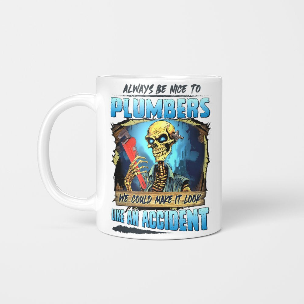 Always Be Nice Plumbers Apparel - Funny Skull T-Shirt, Hoodie & More - grunx260804-0102